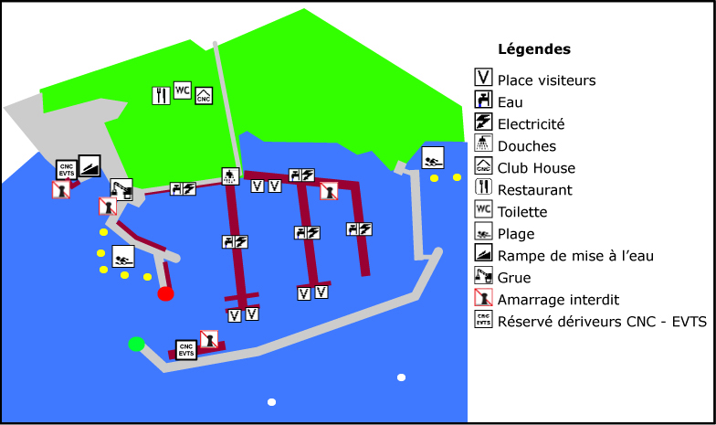 Le port de Crans Club Nautique de Crans - Ecole de Voile